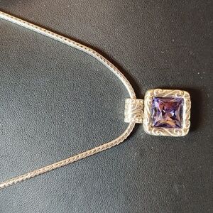 Brighton Retired Vintage Regina Amethyst Necklace 16 Inches